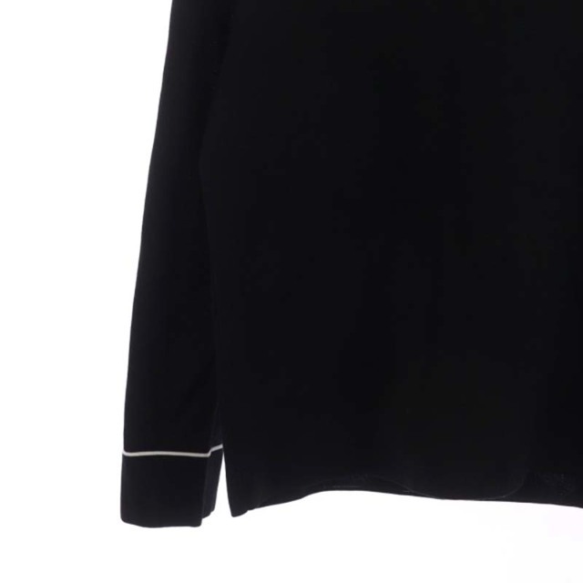 Maglie par ef-de(マーリエパーエフデ)のマーリエパーエフデ 衿付きニット カットソー 長袖 パール 7 黒 白 レディースのトップス(ニット/セーター)の商品写真