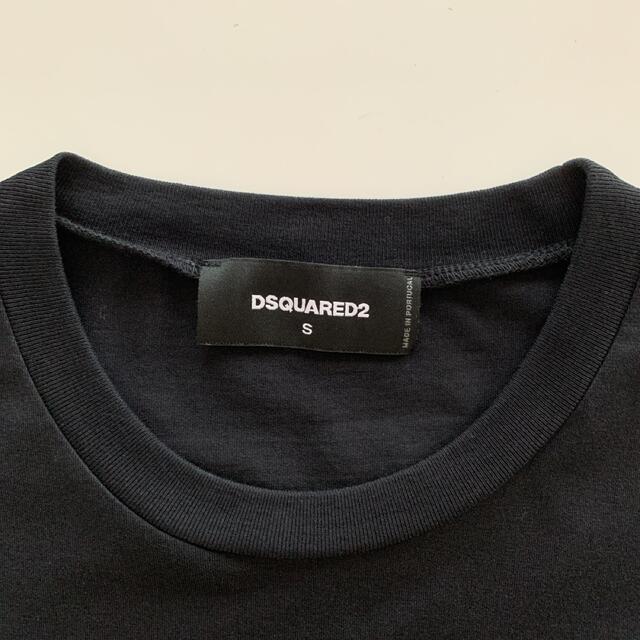 DSQUARED2(ディースクエアード)の美品 DSQUARED2 ディースクエアード ロゴTシャツ S ブラック メンズのトップス(Tシャツ/カットソー(半袖/袖なし))の商品写真