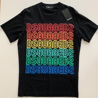 ディースクエアード(DSQUARED2)の美品 DSQUARED2 ディースクエアード ロゴTシャツ S ブラック(Tシャツ/カットソー(半袖/袖なし))