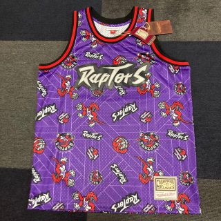 ミッチェルアンドネス(MITCHELL & NESS)の新品レア ミッチェルアンドネス RapTers ユニフォーム L タンクトップ紫(バスケットボール)