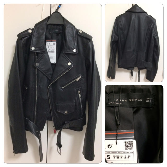 ZARA(ザラ)のZARA 完売 今期 ライダース レディース  羊革 レディースのジャケット/アウター(ライダースジャケット)の商品写真