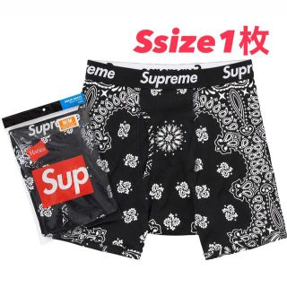 シュプリーム(Supreme)のSupreme  Hanes ボクサーパンツ ブラック バンダナ Sサイズ 1枚(ボクサーパンツ)