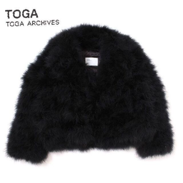 新品 TOGA ARCHIVES フェザージャケット ブラック トーガ