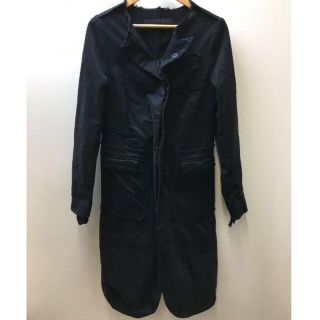 リックオウエンス(Rick Owens)の極美品RUNDHOLZダメージ加工レイヤードノーカラーミリタリーコートＸＳ(ミリタリージャケット)