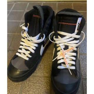 オフホワイト(OFF-WHITE)のOFF-WHITE × NIKE BLAZER black(スニーカー)