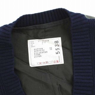 sacai - サカイ Vネック ニット ベスト ドッキング 切替 プルオーバー