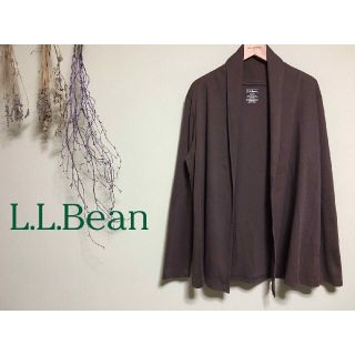 エルエルビーン(L.L.Bean)のL.L.Bean エルエルビーン ボタンレスカーディガン　ブラウン S reg(カーディガン)