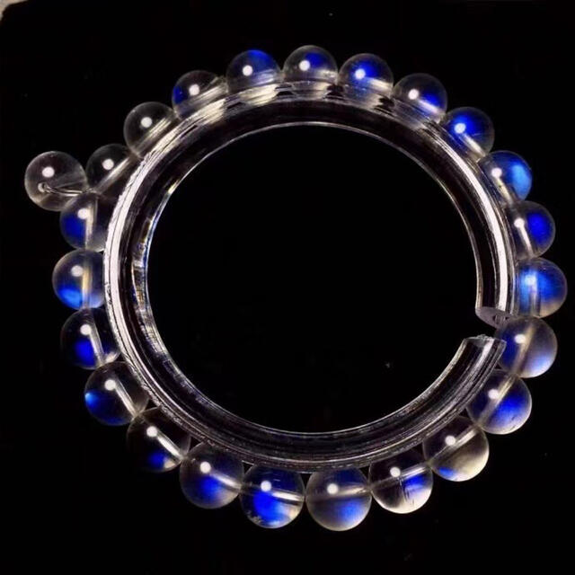 天然】ムーンストーン ペリステライト ブレスレット 7.8mm16.4g-