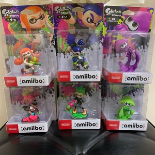 amiibo スプラトゥーン　6点セット　(ガール2種、ボーイ2種、イカ2種)(その他)