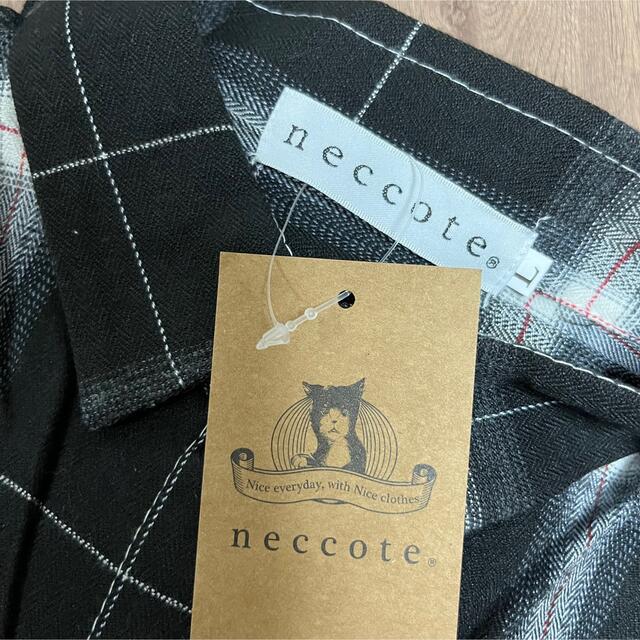 144. neccote/ロングシャツ/L/未使用 レディースのトップス(シャツ/ブラウス(長袖/七分))の商品写真