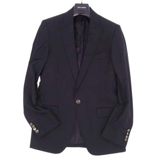 ドルチェアンドガッバーナ(DOLCE&GABBANA)のドルチェ&ガッバーナ ジャケット テーラード シングル メンズ 46 ブラック(テーラードジャケット)