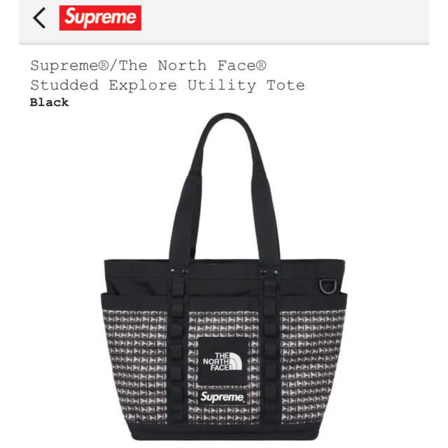 Supreme North Face Studded Utility Tote