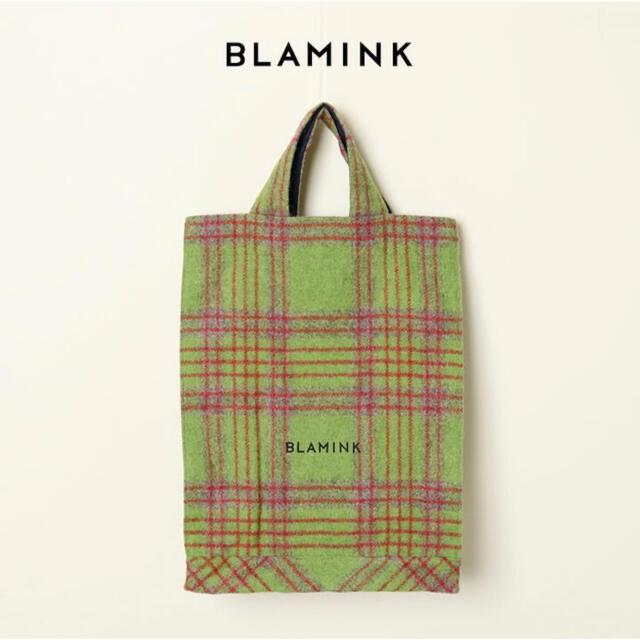 新品未使用】❇︎BLAMINK❇︎ チェックトートバッグ アルパカウール