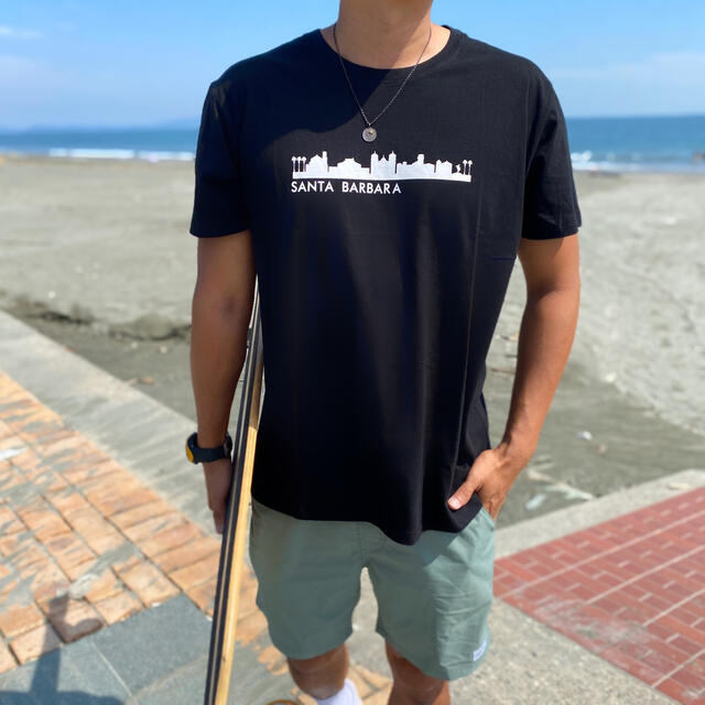 STANDARD CALIFORNIA(スタンダードカリフォルニア)の大人サーフスタイルに◎ウェストコーストTシャツ　Sサイズ　ブラック　STUSSY レディースのトップス(Tシャツ(半袖/袖なし))の商品写真