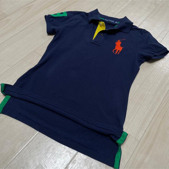 Ralph Lauren(ラルフローレン)のRALPH LAUREN 美品　ポロシャツ　ビックポニー刺繍　ネイビー　XS レディースのトップス(ポロシャツ)の商品写真