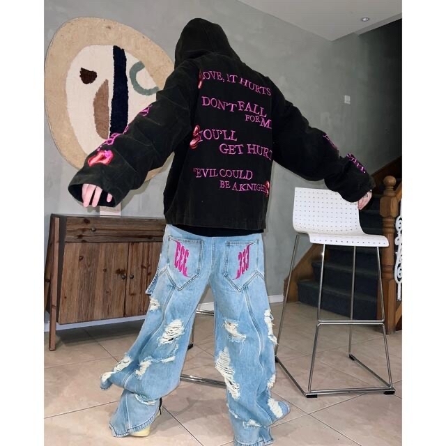 PCCVISION ドラキュラ デニム パンツ ジーンズ Gパン(L)2タイプ