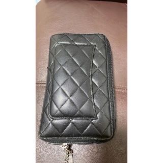 シャネル(CHANEL)のCHANEL 長財布　カンボンライン　黒(財布)