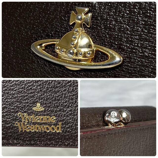 Vivienne Westwood(ヴィヴィアンウエストウッド)の【人気商品✨】ヴィヴィアンウエストウッド がま口 三つ折り財布 ブラウン レディースのファッション小物(財布)の商品写真