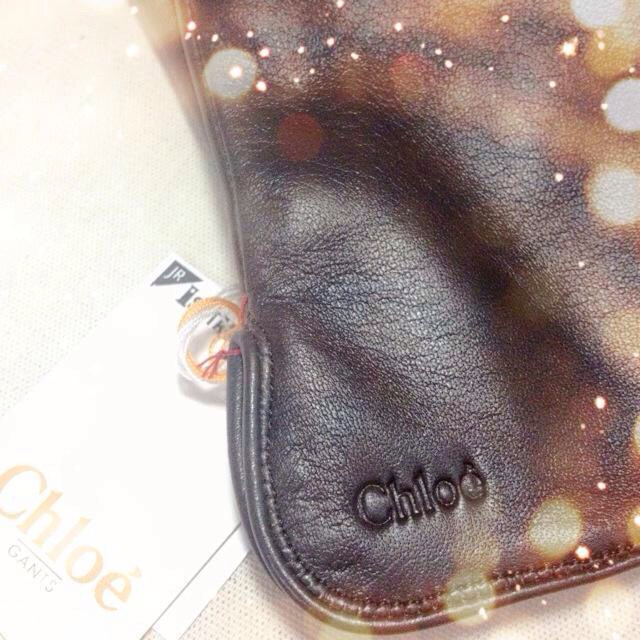 Chloe(クロエ)の【Chloe】レザー手袋♡ダークブラウン レディースのファッション小物(手袋)の商品写真