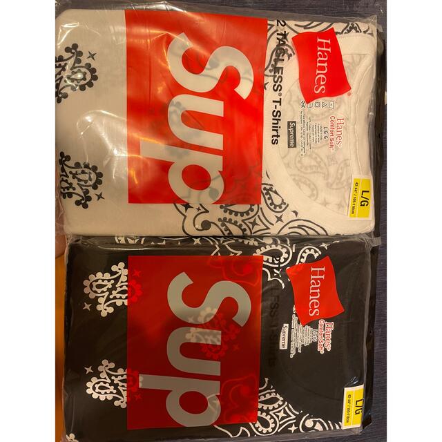 Supreme Hanes Bandana Tagless Tees 1枚ずつTシャツ/カットソー(半袖/袖なし)