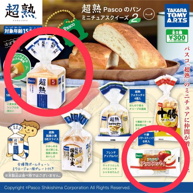 超熟 Pascoのパン ミニチュアスクイーズ2 エンタメ/ホビーのコレクション(その他)の商品写真