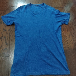 デンハム(DENHAM)のDENHAM　BLUE BLUE 45rpm Tシャツ　インディゴ　S(Tシャツ/カットソー(半袖/袖なし))