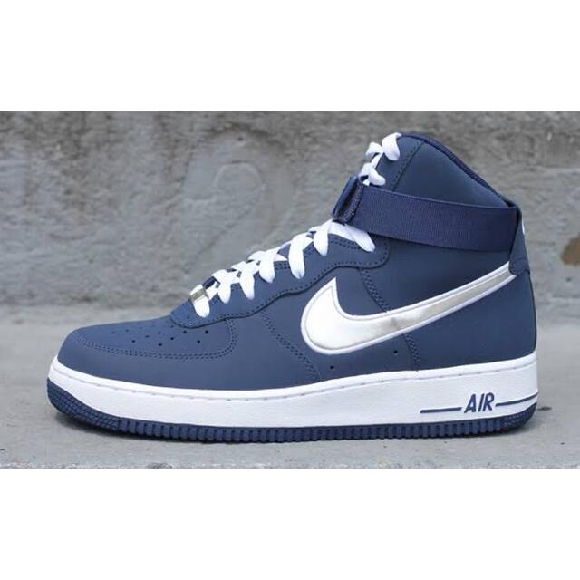 NIKE AIR FORCE 1 HIGH NAVY/SILVER 27.5cm