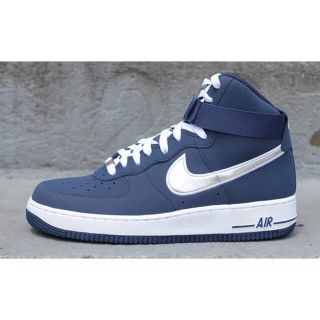 ナイキ(NIKE)のNIKE AIR FORCE 1 HIGH NAVY/SILVER 27.5cm(スニーカー)