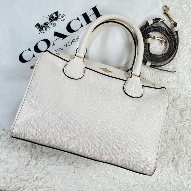 珍しい COACH - コーチ ベネット サッチェル ミニボストン アイボリー