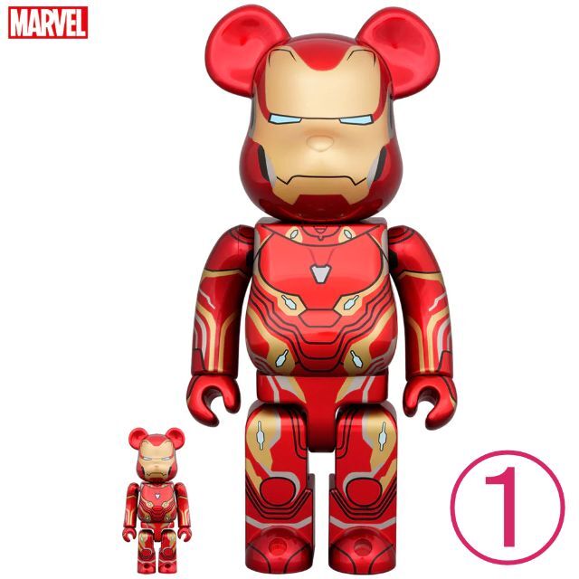 MEDICOM TOY(メディコムトイ)のBE@RBRICK IRON MAN MARK 50 100％ & 400％① エンタメ/ホビーのフィギュア(その他)の商品写真