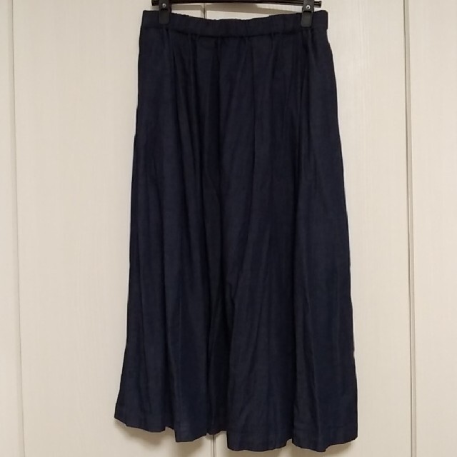MUJI (無印良品)(ムジルシリョウヒン)のデニムタックスカート レディースのスカート(ロングスカート)の商品写真