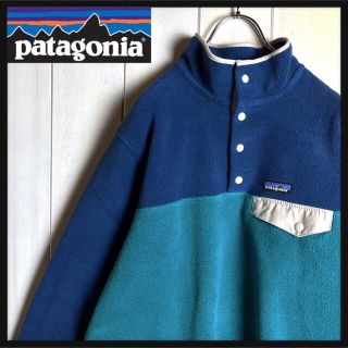 パタゴニア(patagonia)の【人気Lサイズ】パタゴニア☆ワンポイントロゴ入りマルチカラーシンチラスナップT(その他)