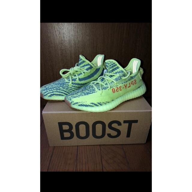 YEEZY BOOSTイエロー　中古 メンズの靴/シューズ(スニーカー)の商品写真