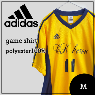 アディダス(adidas)のアディダス ゲームシャツ 半袖 イエロー メンズM(Tシャツ/カットソー(半袖/袖なし))