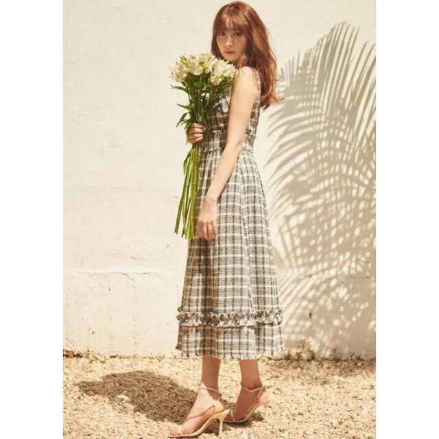 Her lip to Summer Tweed Midi Dress レディース ワンピース