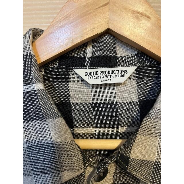 COOTIE - cootie Linen Check Work L/S Shirtの通販 by 13｜クーティー