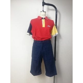 80s navy デニムセーラーパンツ　濃紺　vintage ミリタリー　古着(デニム/ジーンズ)