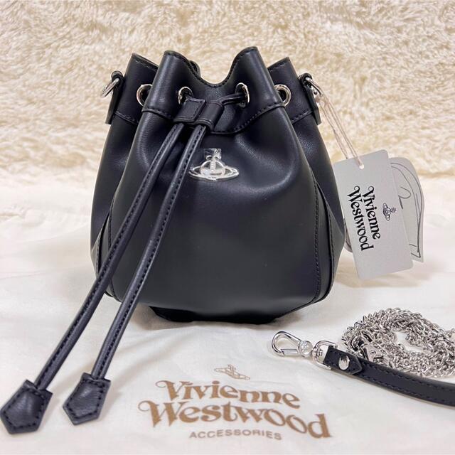 Vivienne Westwood - 新品未使用♥ヴィヴィアンウエストウッド ジョアンナ バケットバック レザー 黒の通販 by M's