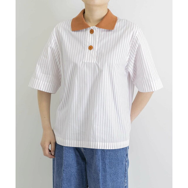 URBAN RESEARCH(アーバンリサーチ)の【PINK】『URBS別注』ALLEGE COLLAR KNIT SHIRTS レディースのトップス(シャツ/ブラウス(長袖/七分))の商品写真