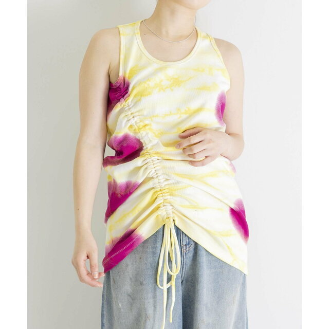 【YE-PU】iI tie dye gather tanktop