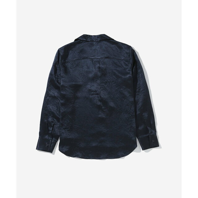 Saturdays NYC(サタデーズニューヨークシティ)の【ネイビー（40）】Lomedico Crinkled Satin LS Shirt レディースのトップス(シャツ/ブラウス(長袖/七分))の商品写真