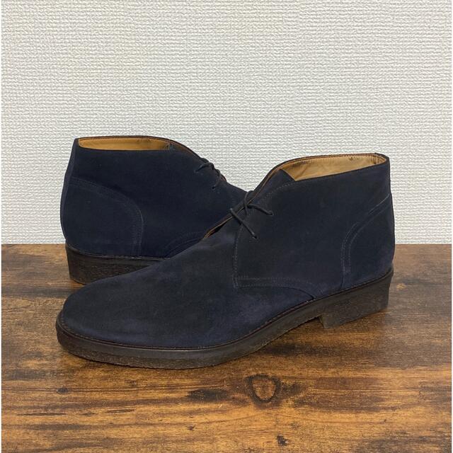 新品未使用 デュカルス DOUCAL'S チャッカーブーツ Navy 41 - ブーツ