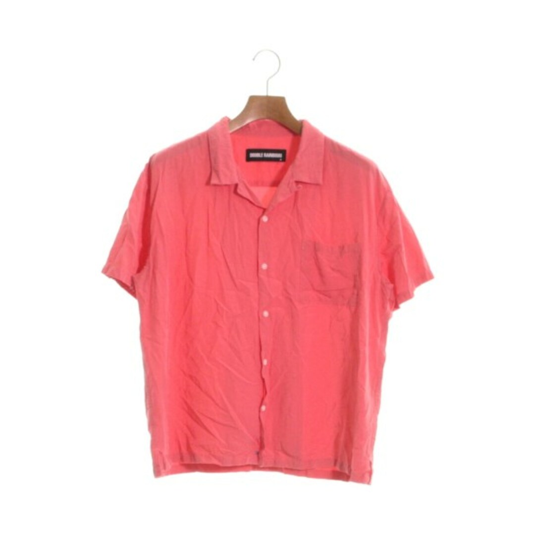 DOUBLE RAINBOUU ダブルレインボー カジュアルシャツ M ピンクあり生地の厚さ