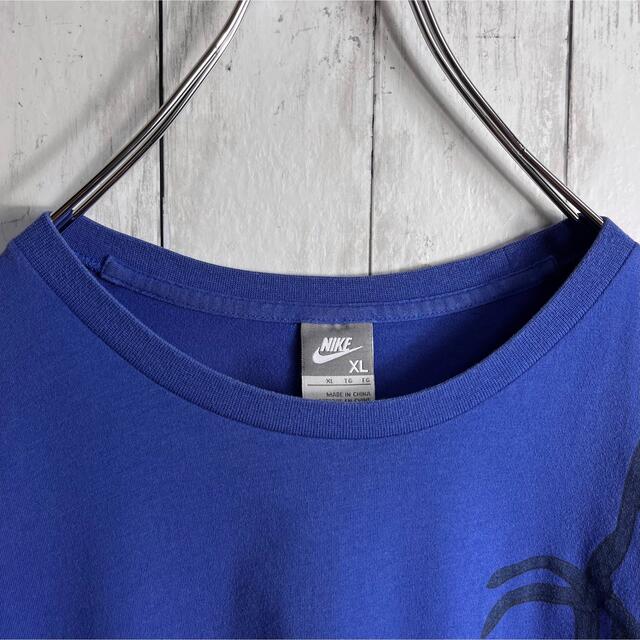 NIKE(ナイキ)の【希少】【両面デザイン】ナイキ 肩掛け ダンク ミシガン Tシャツ XL 青 メンズのトップス(Tシャツ/カットソー(半袖/袖なし))の商品写真