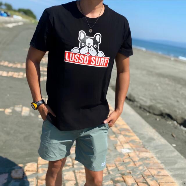 STANDARD CALIFORNIA(スタンダードカリフォルニア)のサーフ系☆LUSSO SURF サーフドッグTシャツ　Sサイズ☆RVCA メンズのトップス(Tシャツ/カットソー(半袖/袖なし))の商品写真