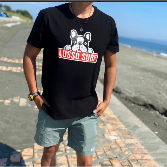 STANDARD CALIFORNIA(スタンダードカリフォルニア)のサーフ系☆LUSSO SURF サーフドッグTシャツ　Sサイズ☆RVCA メンズのトップス(Tシャツ/カットソー(半袖/袖なし))の商品写真