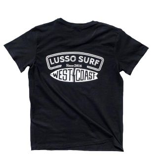 スタンダードカリフォルニア(STANDARD CALIFORNIA)の西海岸系☆LUSSO SURF ウェストコーストTシャツ　ブラック　M(Tシャツ/カットソー(半袖/袖なし))