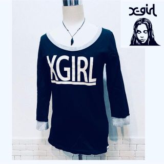 エックスガール(X-girl)の【値下げ】X-girl エックスガール　七分袖Tシャツ(Tシャツ(長袖/七分))