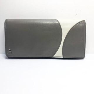 アンテプリマ(ANTEPRIMA)のアンテプリマ 長財布 - グレー×白 レザー(財布)