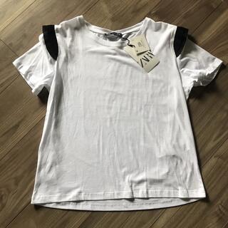 ザラ(ZARA)の新品　ZARA ザラ　レース付きTシャツ(Tシャツ(半袖/袖なし))